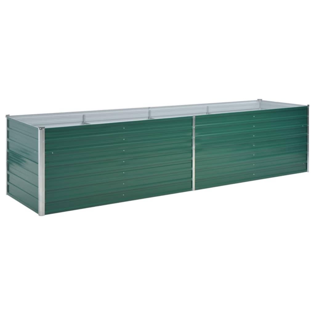Lit surélevé de jardin Acier galvanisé 320x80x77 cm Vert - 3