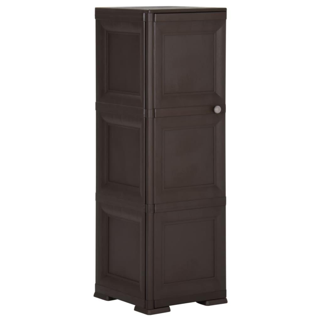 Armoire en plastique 40x43x125 cm Design de bois Marron Leroy Merlin