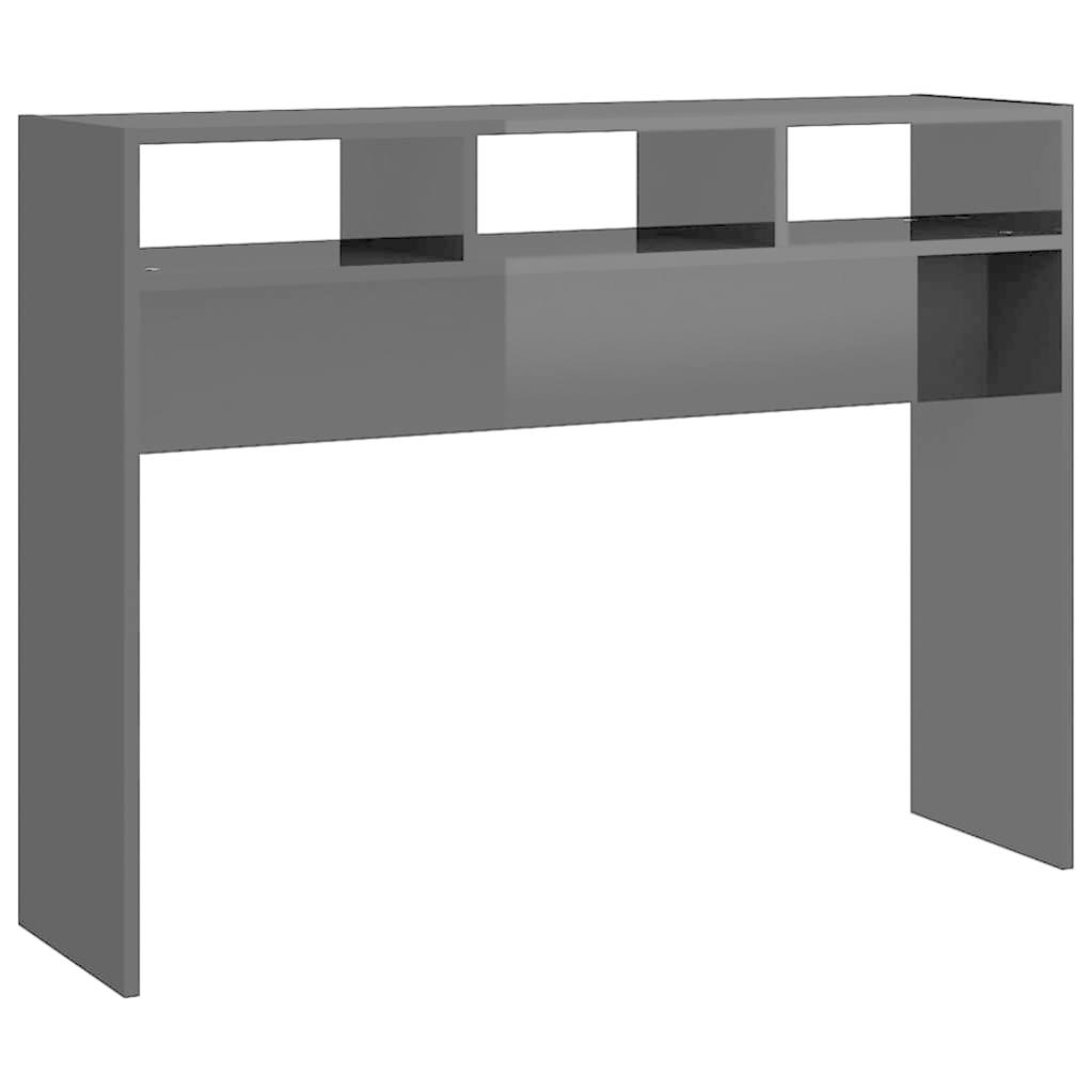 Table console Noir brillant 105x30x80 cm Leroy Merlin