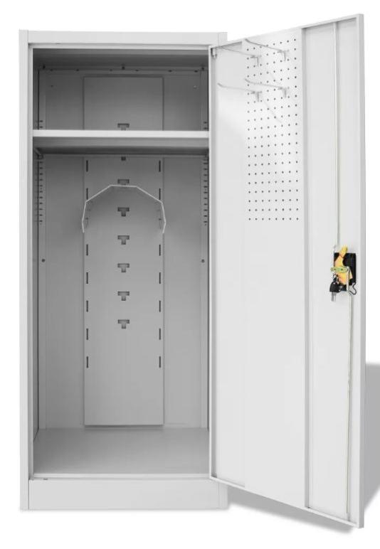 Armoire de selle 1 porte verouillable métal gris Brook Leroy Merlin