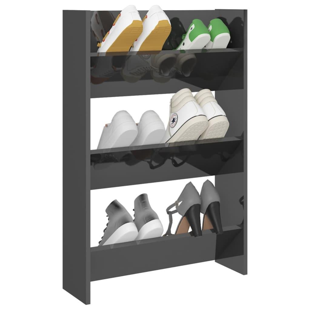 Armoire à chaussures murale Gris brillant 60x18x90 cm Leroy Merlin