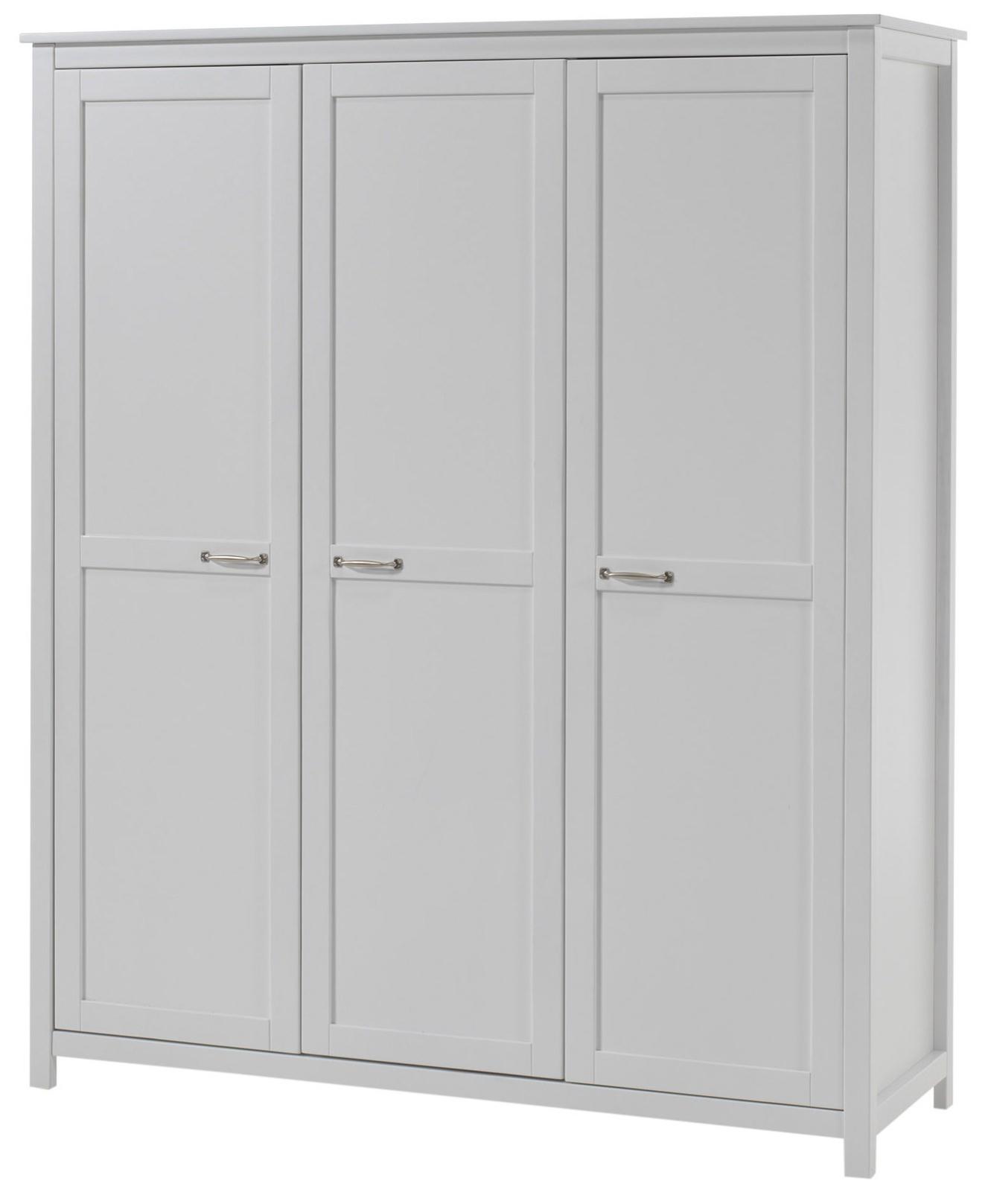 Armoire 3 portes pin massif blanc Carly Leroy Merlin