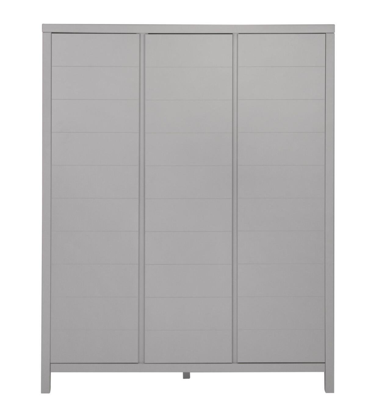 Armoire 3 portes bois mélaminé gris Orelle Leroy Merlin