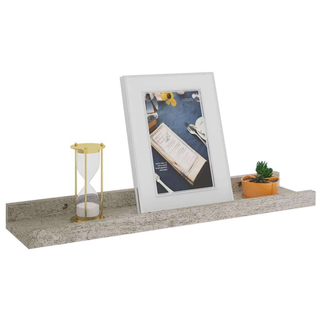 Étagères murales 4 pcs Gris béton 40x9x3 cm - 3