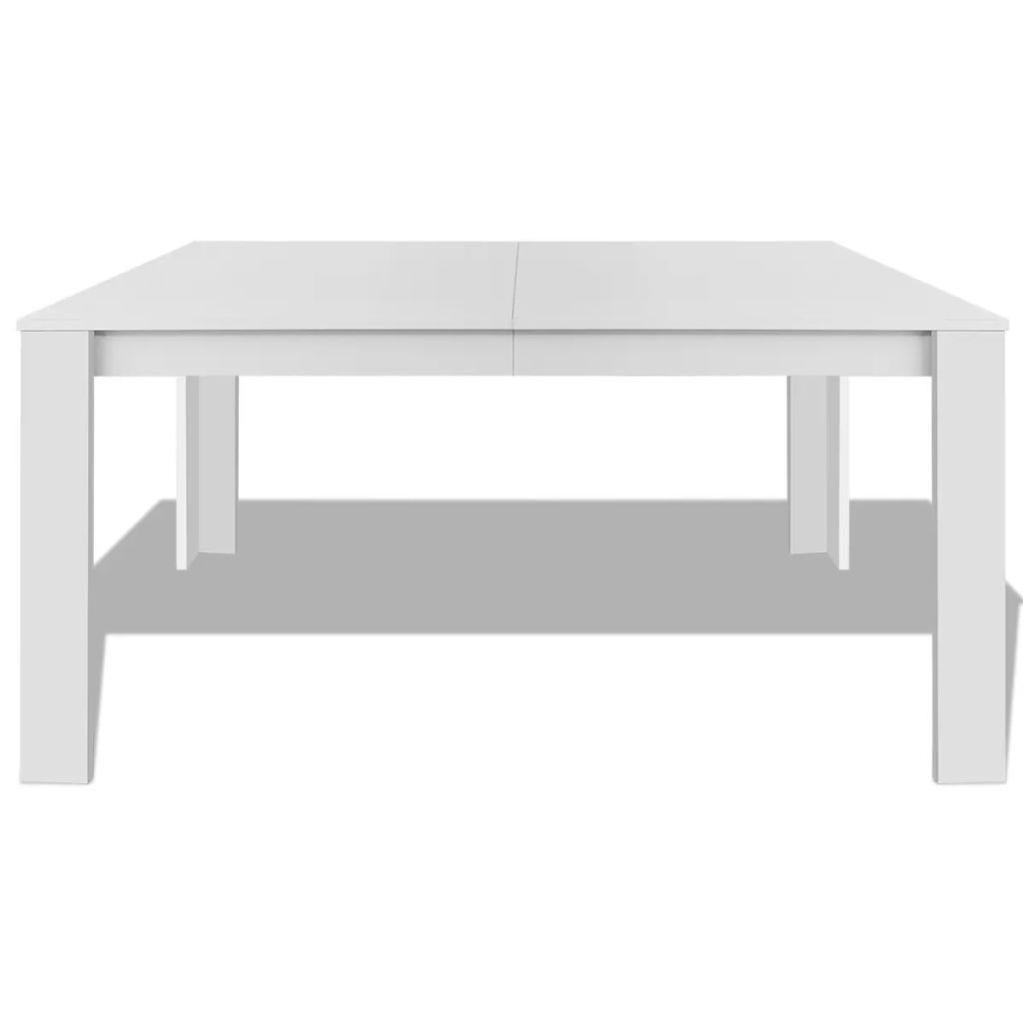 Table à manger rectangulaire bois blanc Dimer 140 cm Leroy Merlin