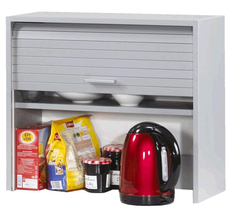 Rangement mural à rideau gris Couna L 60 x H 54 Leroy Merlin