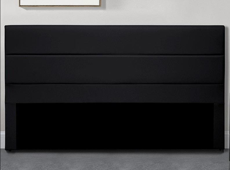 Tête de lit simili cuir noir Vamax 140 cm | Leroy Merlin