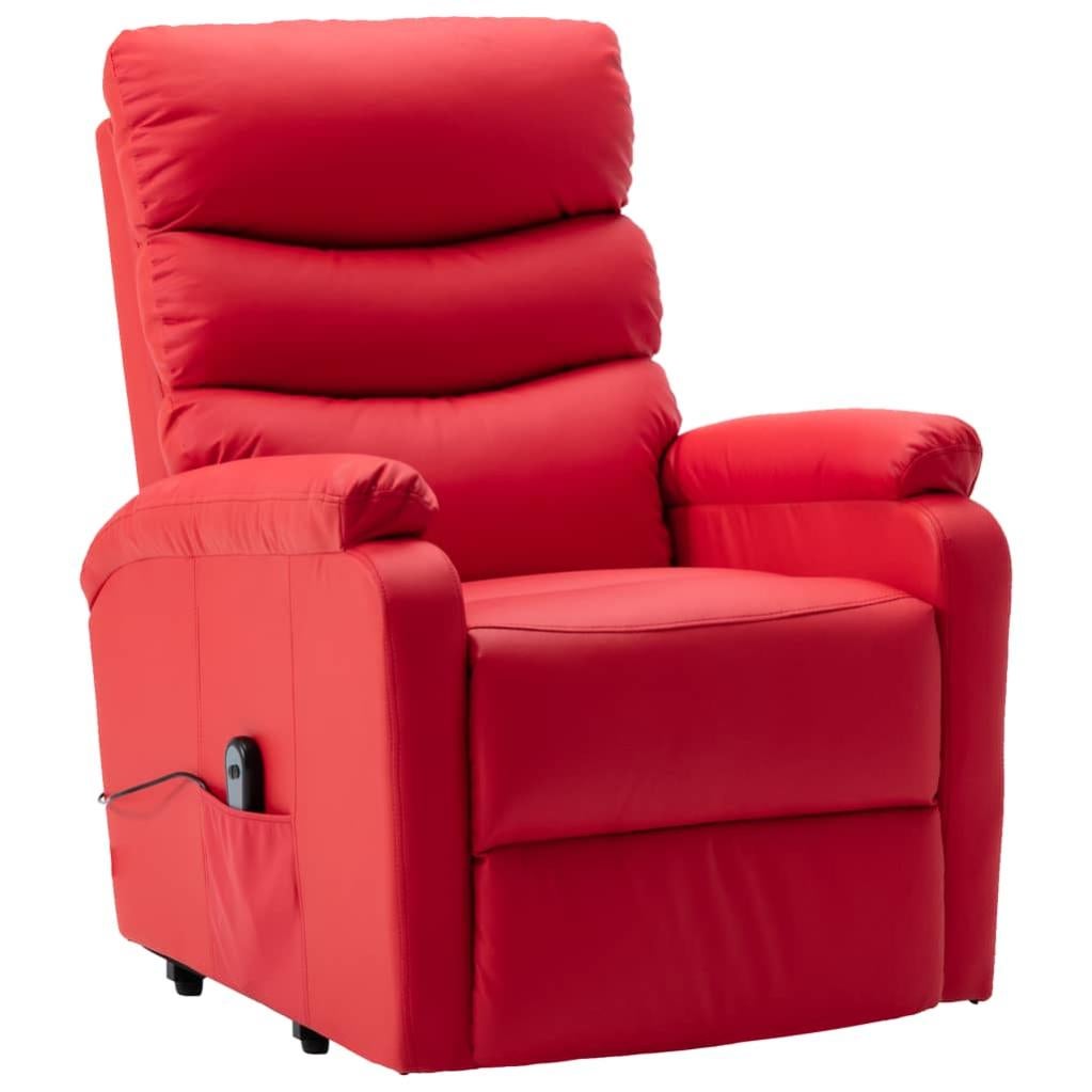 Fauteuil inclinable Rouge Similicuir | Leroy Merlin
