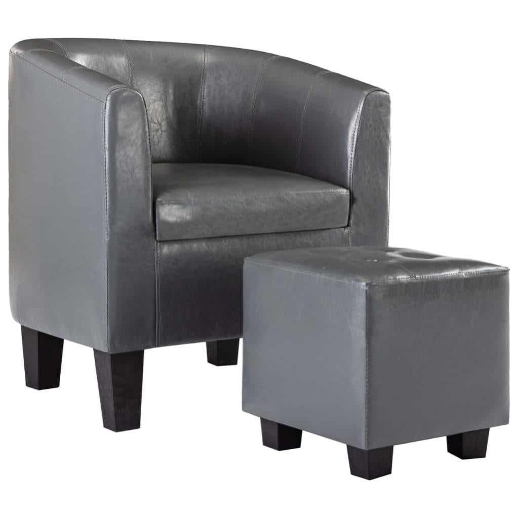 fauteuil-club-avec-repose-pied-simili-cuir-gris-karona-leroy-merlin