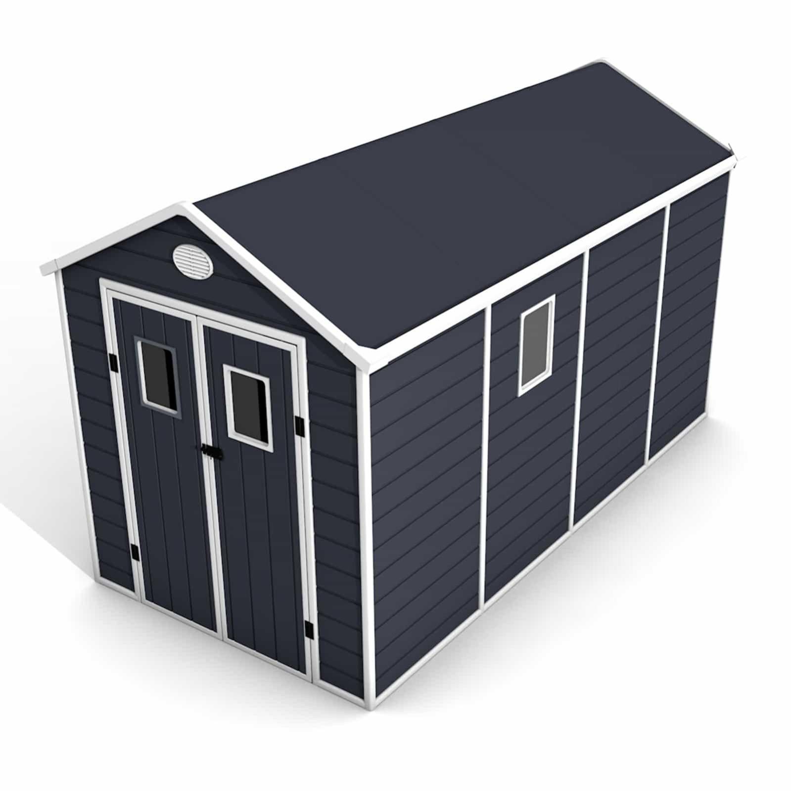 Caseta de Resina de Jardín Gardiun Zoe C - 6,99 m² 190x368x226 cm con ...