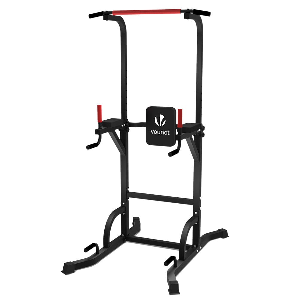 Power Tower Pull Up Dip Station con Barras de Dominadas Estacion de Musculacion Multifuncional para Gimnasio en Casa Capacidad de Peso 150KG Negro Leroy Merlin