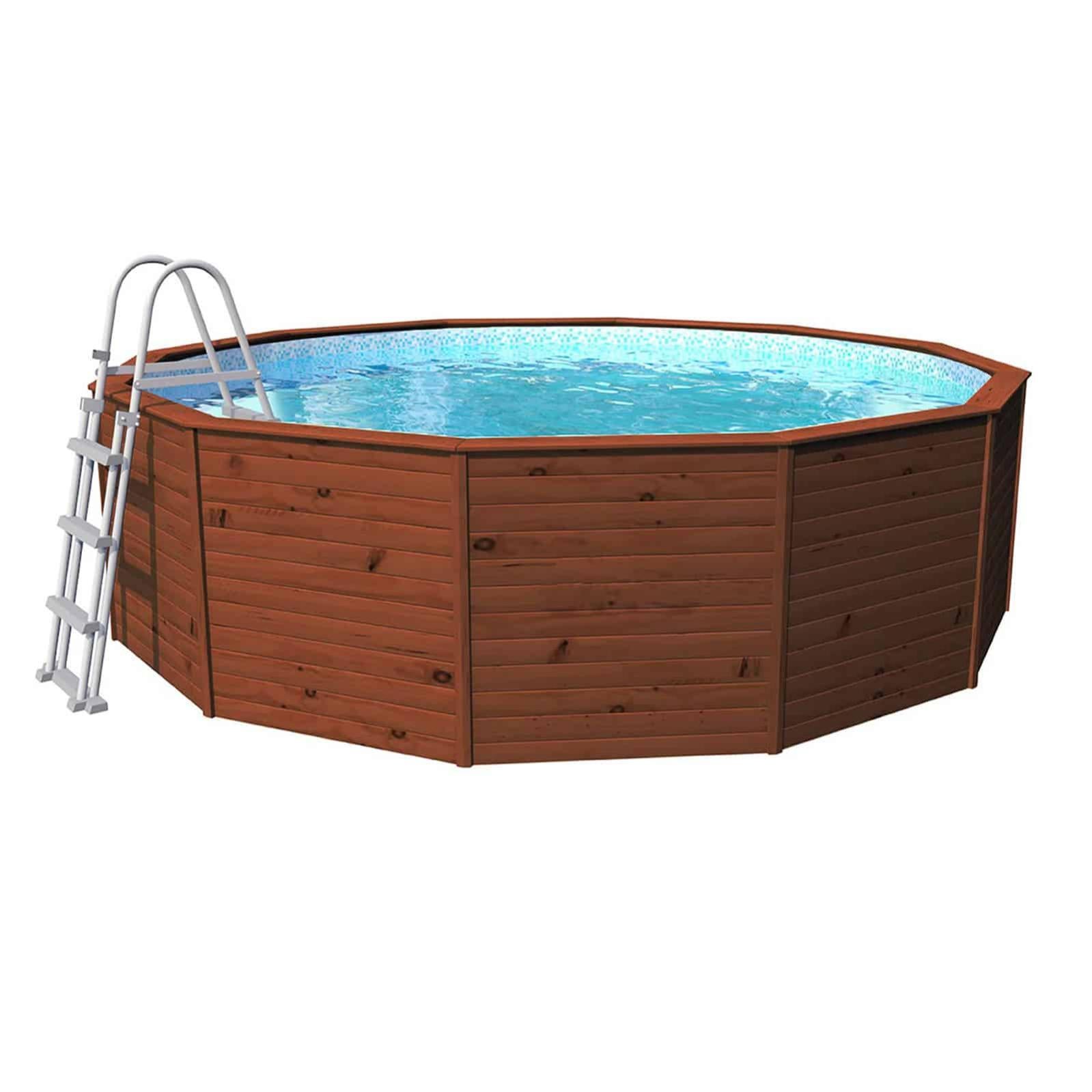 Piscina Madera Panelada Con Depuradora De Arena 315X105 Cm K2O Con Escalera
