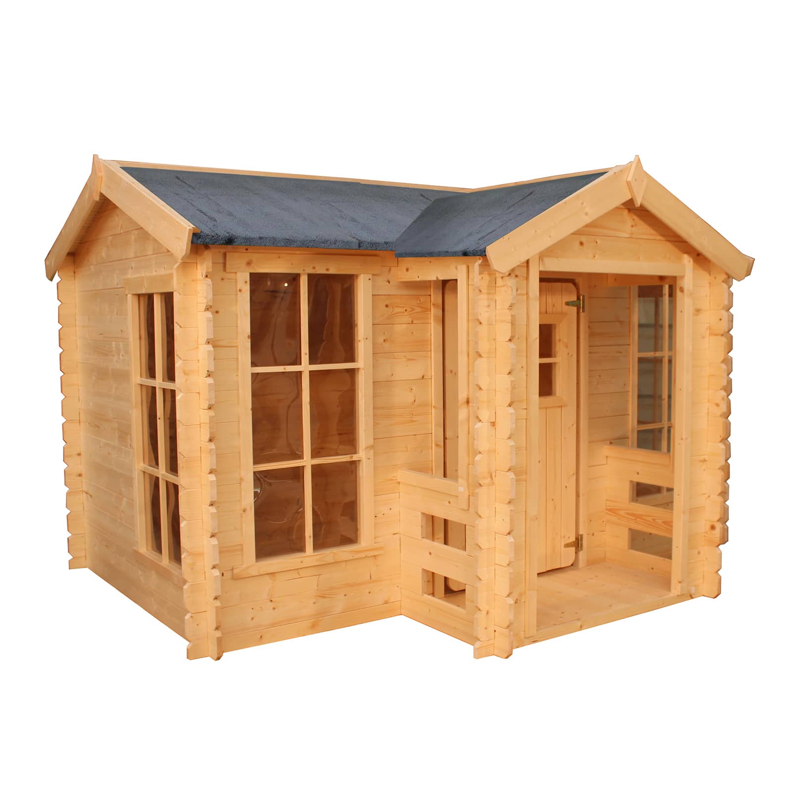 Casetta per bambini 2,28m² in legno di pino con tetto a capanna Maya  Outdoor Toys - Habitium®