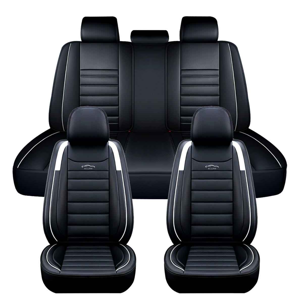Fundas universales para asientos de automóvil de 5 asientos Cuero