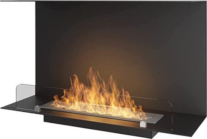 Decorspace Camino A Bioetanolo Incasso 90cm Nero | 2,5 Kw | Moderno Con Vetro | Senza Canna Fumaria - Foto 2
