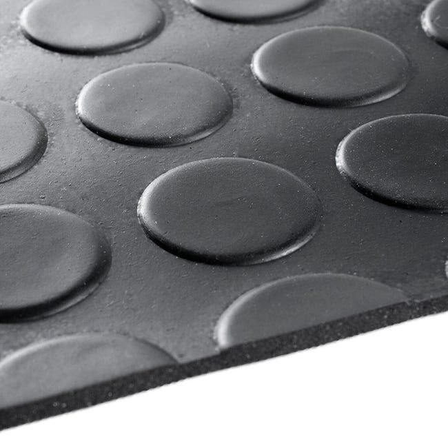 Tapis antidérapant silicone noir Horotec, 19 rainures - Épaisseur 5 mm