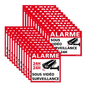 Autocollant Alarme, Gardiennage & Intervention - Surveillance