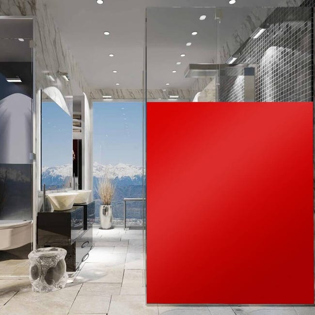 Pellicola Autoadesiva Opaca e Oscurante per Finestre e Vetri, Protezione  Privacy, Rosso Chiaro, Larghezza 1,52 m x 1.5 m, in Rotolo