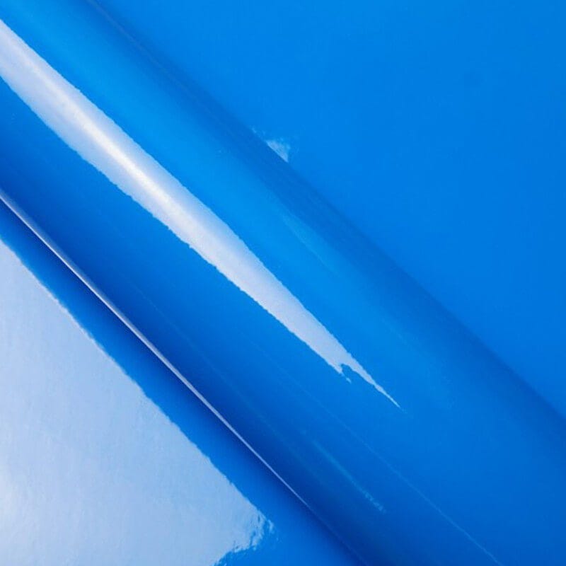 Film adhésif bleu ciel brillant 61cmx100cm au mètre linéaire
