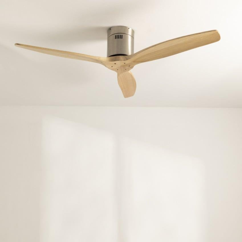 Ventilatore Da Soffitto CREATE WINDCALM Con Luce LED – Pale In Legno Chiaro, Motore Silenzioso 40W, Telecomando, 6 Velocità, Timer E Funzione Estate/Inverno