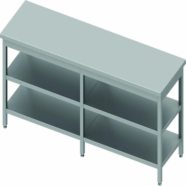 Meuble Cuisine Extérieur En Inox 3 Étagères - 100x50x95 Cm Ou 120x50x86 Cm - Table De Travail Acier Inoxydable Résistant Intempéries