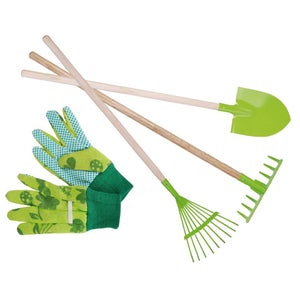 Kit 6 outils de jardin VITO Kit jardinier Acier S235 Manche en