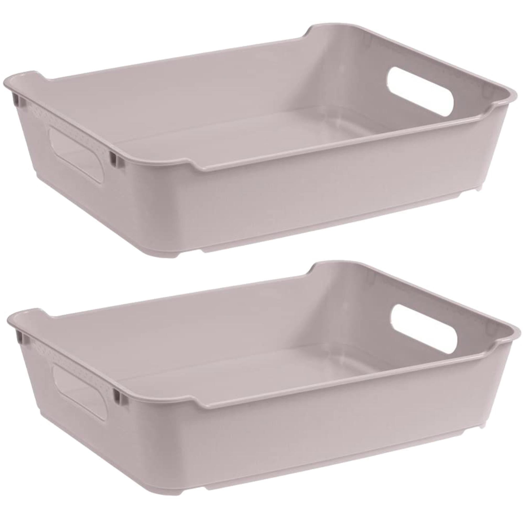 ENUMAIL 2er Scatole Sotto Letto Contenitore con Coperchio, Cubo di Stoccaggio, Portaoggetti Pieghevole con Maniglia, Adatto per Riporre Vestiti