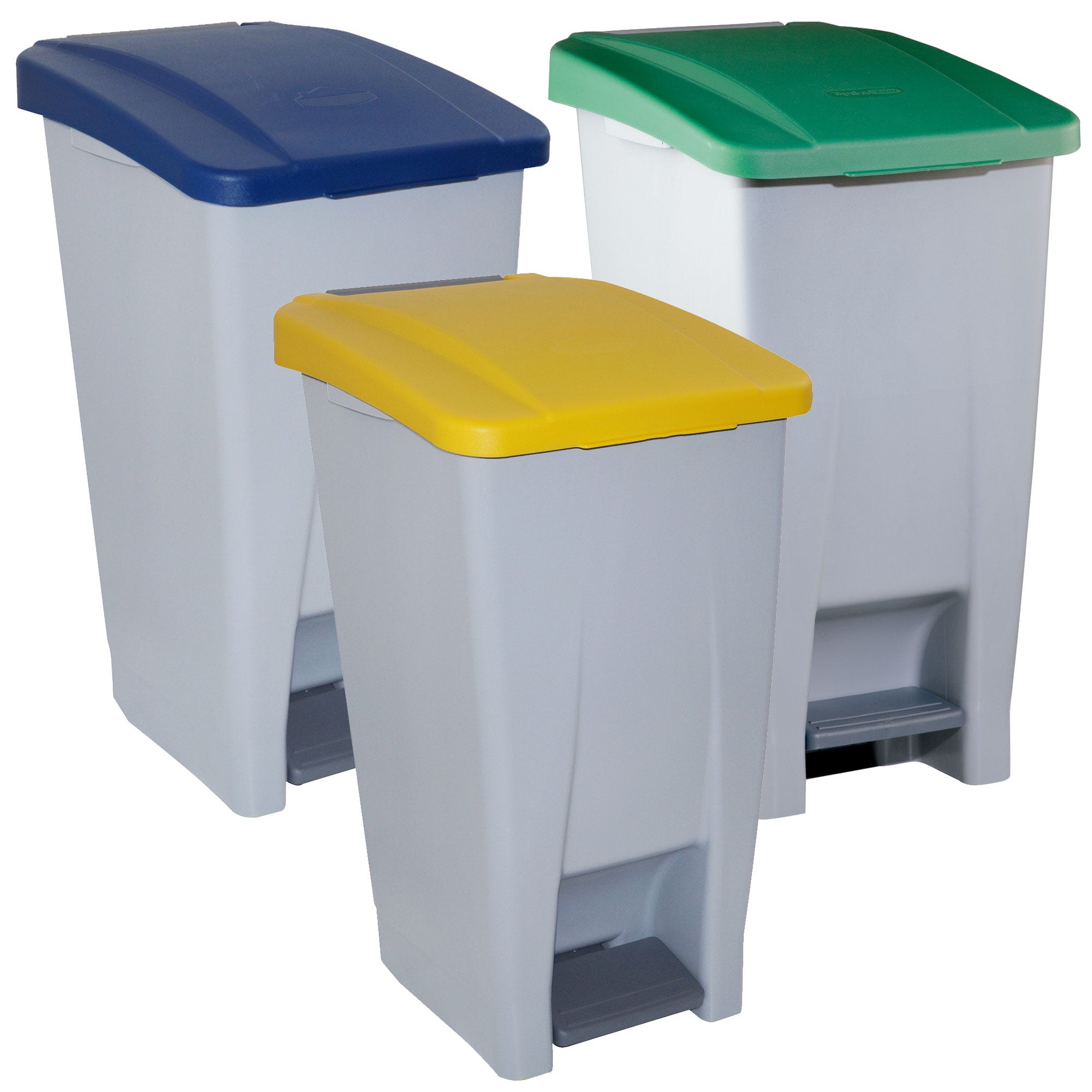 Confezione raccolta differenziata per contenitori selettivi: 3 contenitori  colorati da 60 litri. Capacità totale 180 litri