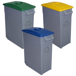 Cubo de basura reciclaje plegable para camping 80 L 3 Compartimentos  Quechua