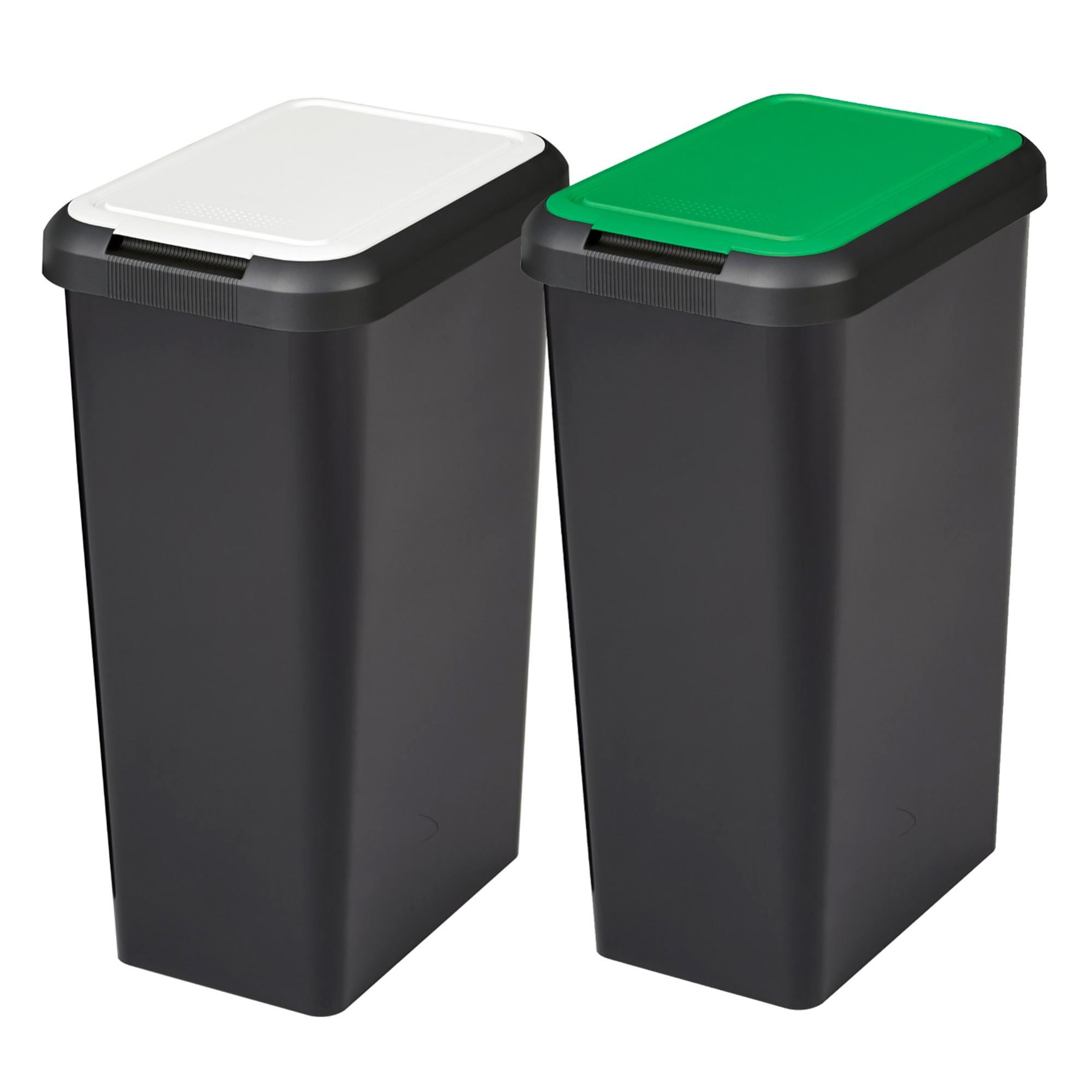 Secchio da Compost da Cucina Piccolo, Bidone della Spazzatura da Appendere, Biometro, Pattumiera per Piano di Lavoro, Contenitore con Coperchio, Compostiera, per Interni, 3 L, Blu