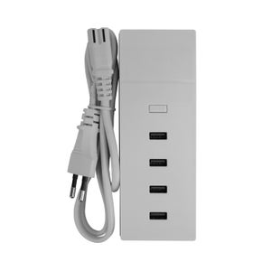 Chargeur et câble d'alimentation PC Conecticplus Multiprise Électrique 4  Prises Sans Interrupteur 4m Blanche