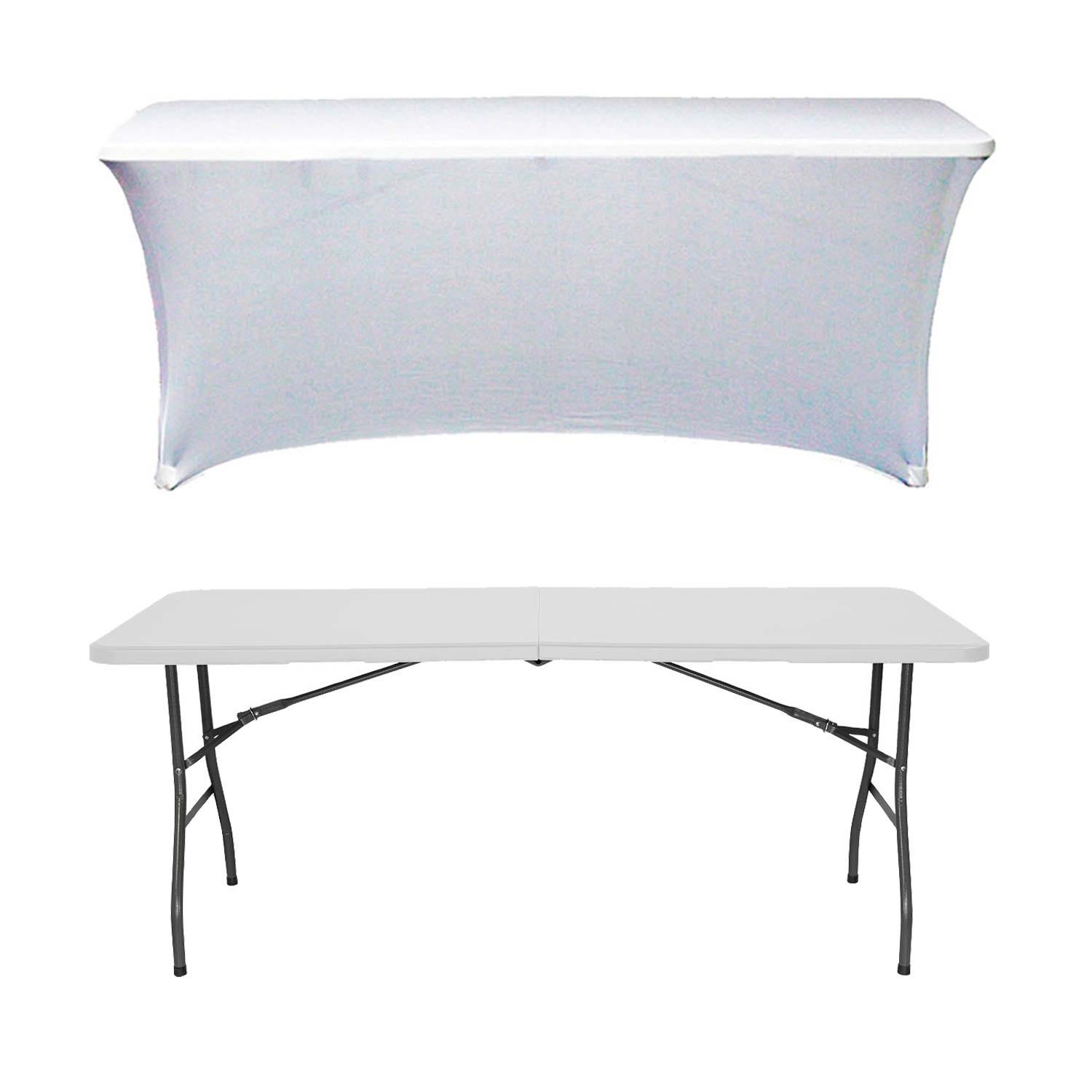 Mesa plegable 180 cm blanca