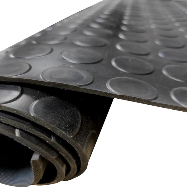 Revestimiento de Caucho Antideslizante Suelo Goma PVC (Gris-140 x 250 cm)