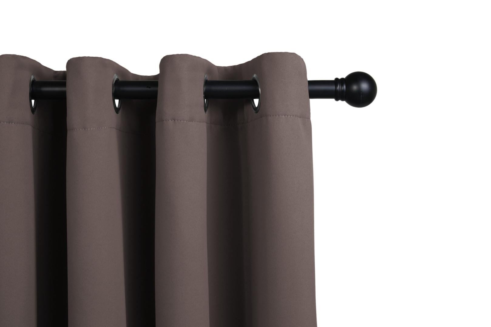 LIFA LIVING Rideau Occultant Avec Anneaux Taupe Sombre, Rideau Opaque