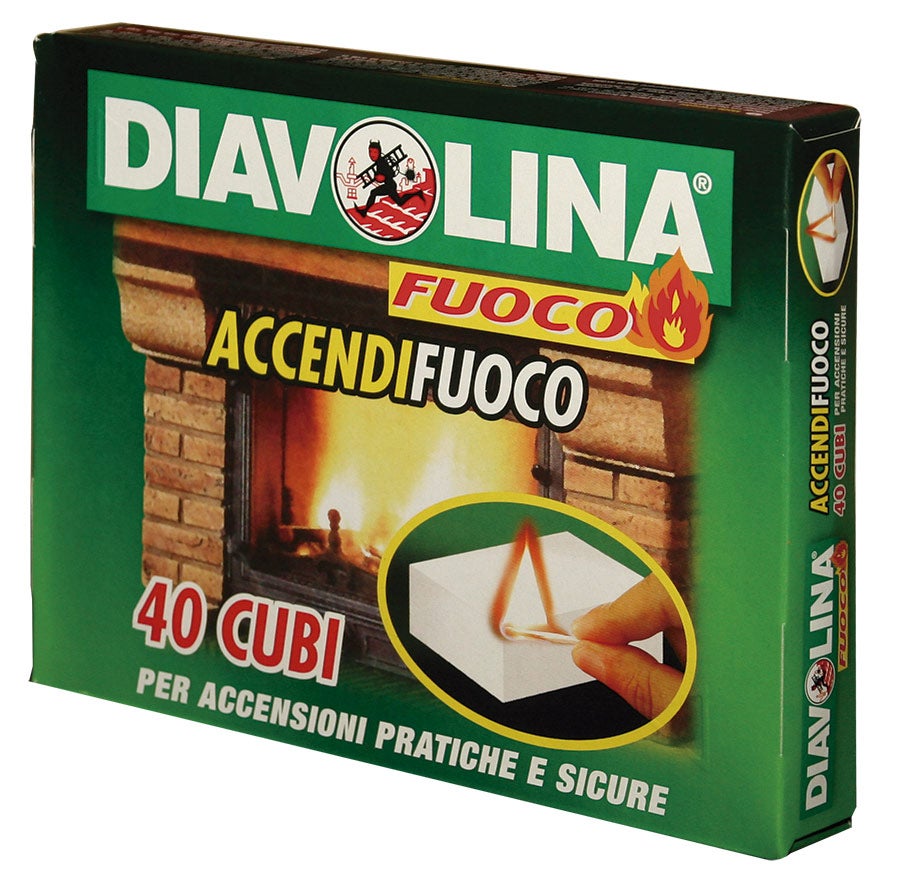 Set accendi fuoco legna 4 scatole da 48 cubi per stufa e camino