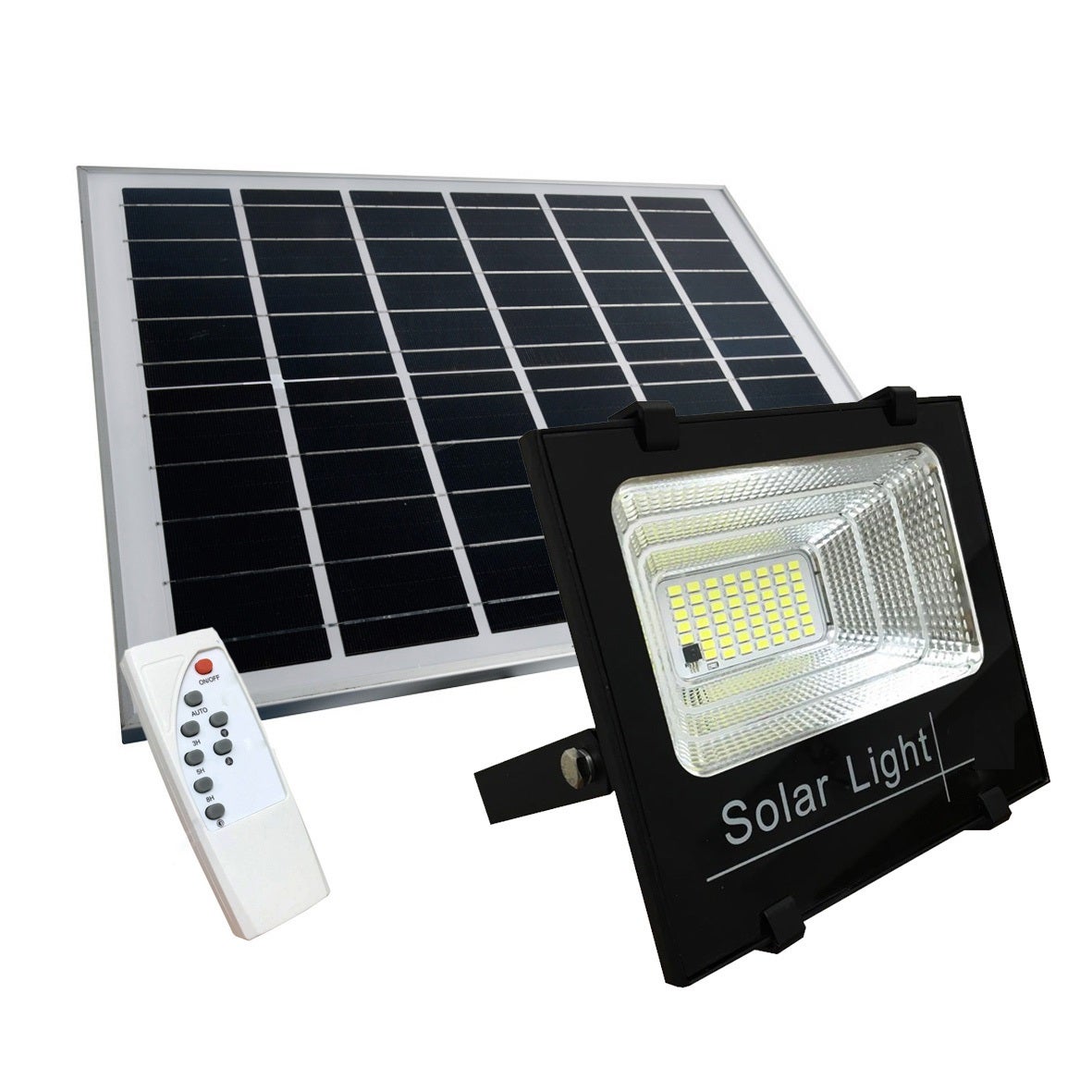 FARETTO LED 60 SMD 10W CON PANNELLO SOLARE E TELECOMANDO - Laser