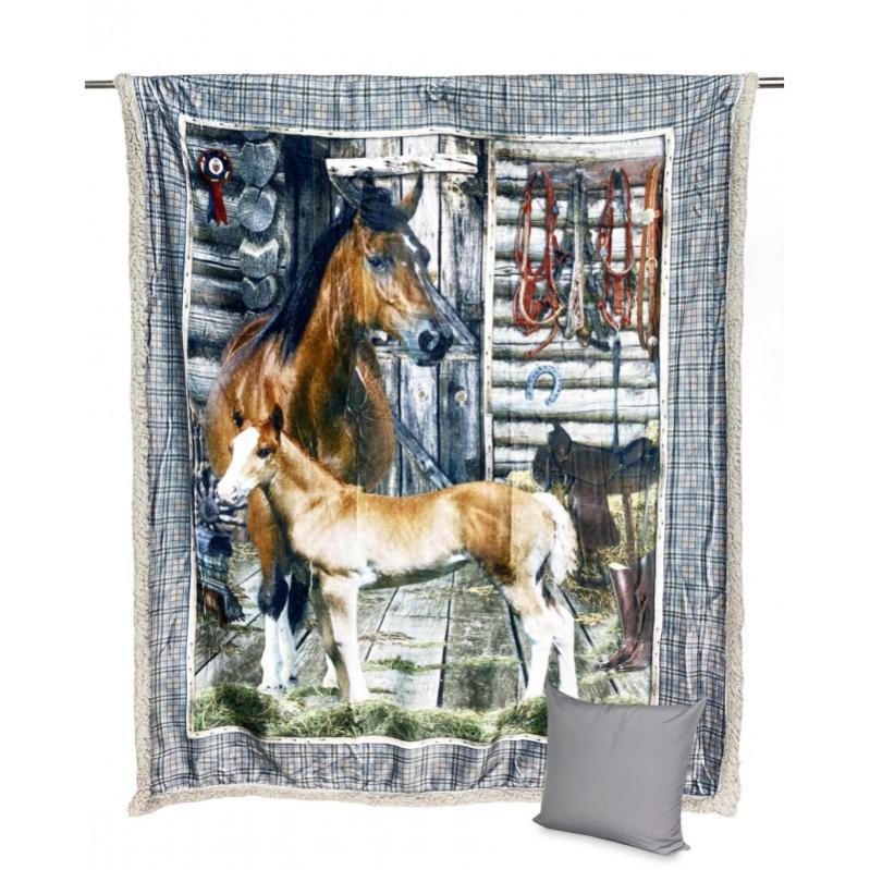 Tex Family Fleecedecke Mit Katzen-Patisserie Motiv – 130x160 Cm, Superweich, Sherpa-Rückseite, Maschinenwaschbar