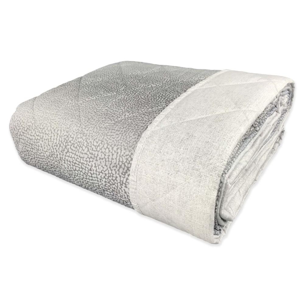 Completo Lenzuola Letto In 100% Cotone Made In Italy Vari Disegni C.N 2 Piazze Curve Grigio