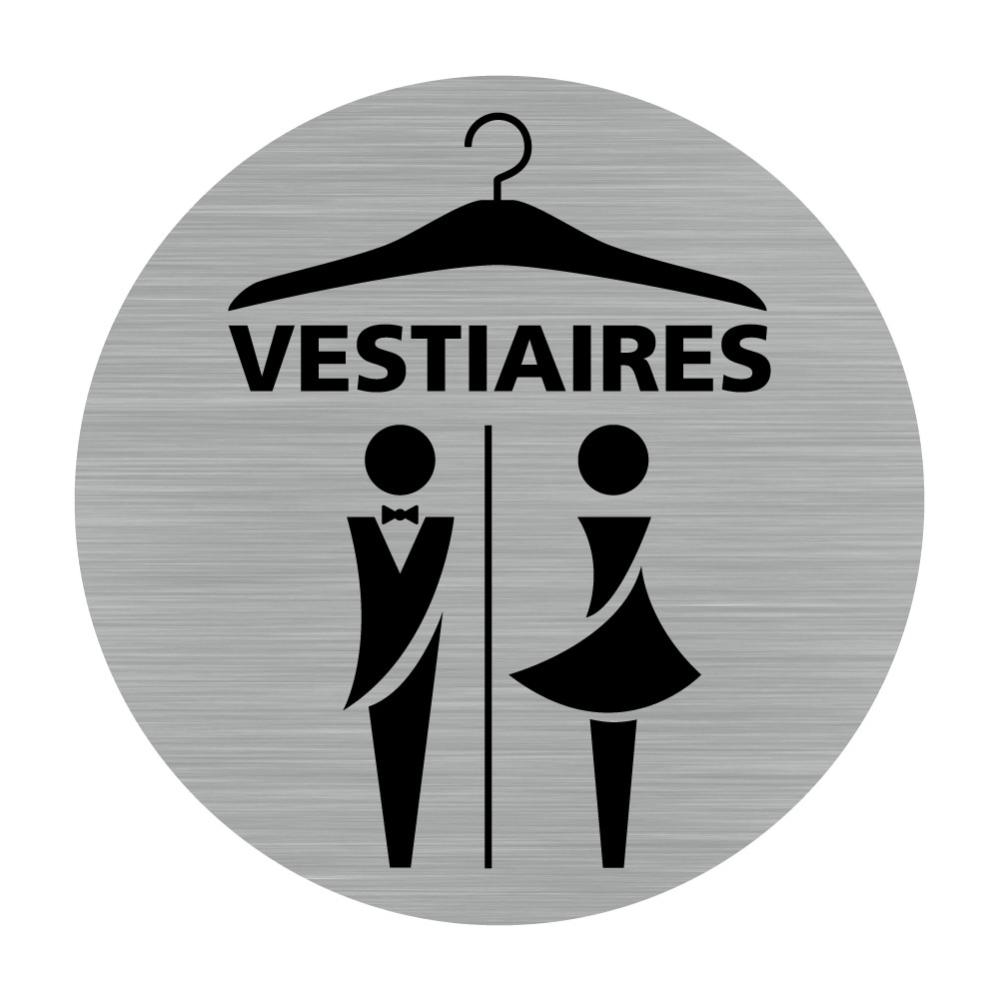Pictogramme Vestiaires (Q0461) Diamètre 76 mm Matière Aluminium Leroy Merlin
