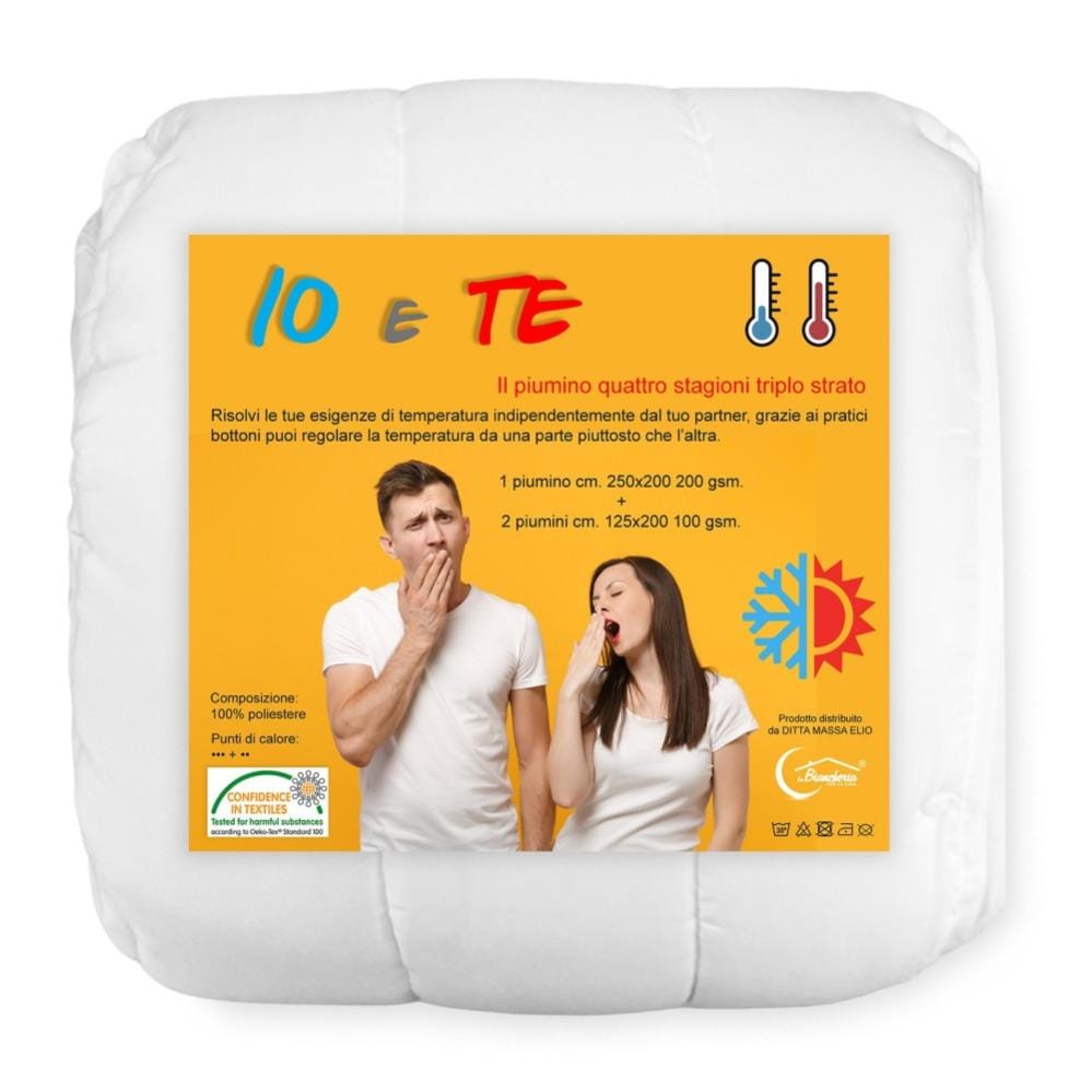 PIUMINO in morbida microfibra 4 STAGIONI IO e TE ideale per LUI