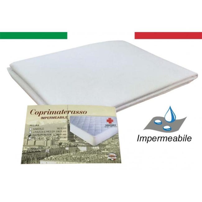 COPRIMATERASSO IMPERMEABILE SANITARIO PVC QUALITÀ EXTRA 1 PIAZZA E COPRIMATERASSO IMPERMEABILE SANITARIO PVC QUALITÀ EXTRA 1 PIAZZA E