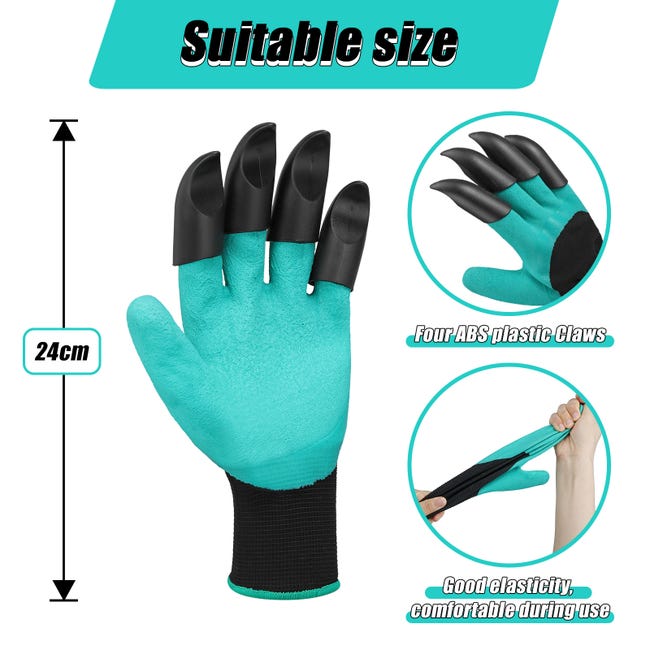 Guantes de trabajo de seguridad con revestimiento de látex, paquete de 8  pares de guantes recubiertos para el trabajo, para hombres y mujeres (XL