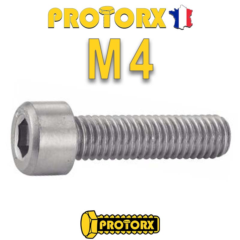 Vis à métaux M4x10 couleur au choix tête cylindrique six pans creux Inox A4  par 1000 - Perffixe Tools