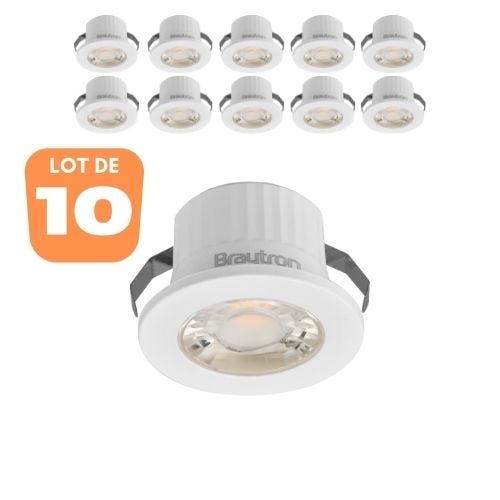 Mini spot LED encastrable pour plafond CREE LED 3 W Blanc chaud 3000 K +  pilote : : Luminaires et Éclairage