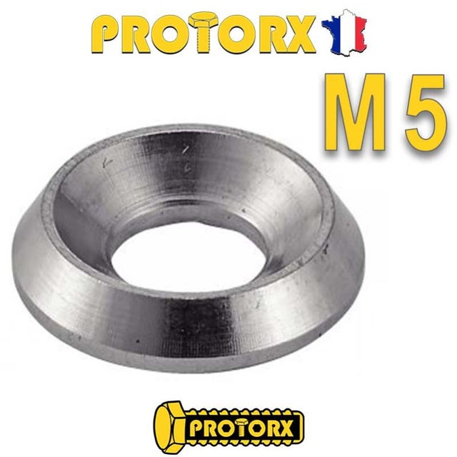 RONDELLE CUVETTE DÉCOLLETÉE M5 x 20pcs | Diamètre Intérieur = 5,5mm x | Acier Inoxydable A2 | Usage Exterieur-Intérieur | Norme NFE 27619