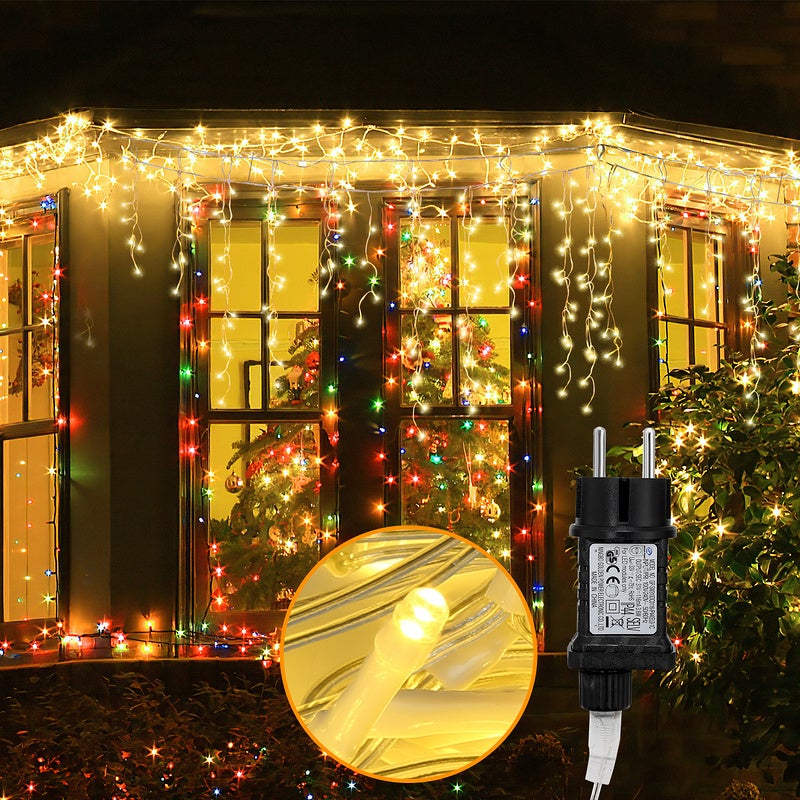 400 LED pluie verglaçante décoration de fenêtre de Noël guirlande