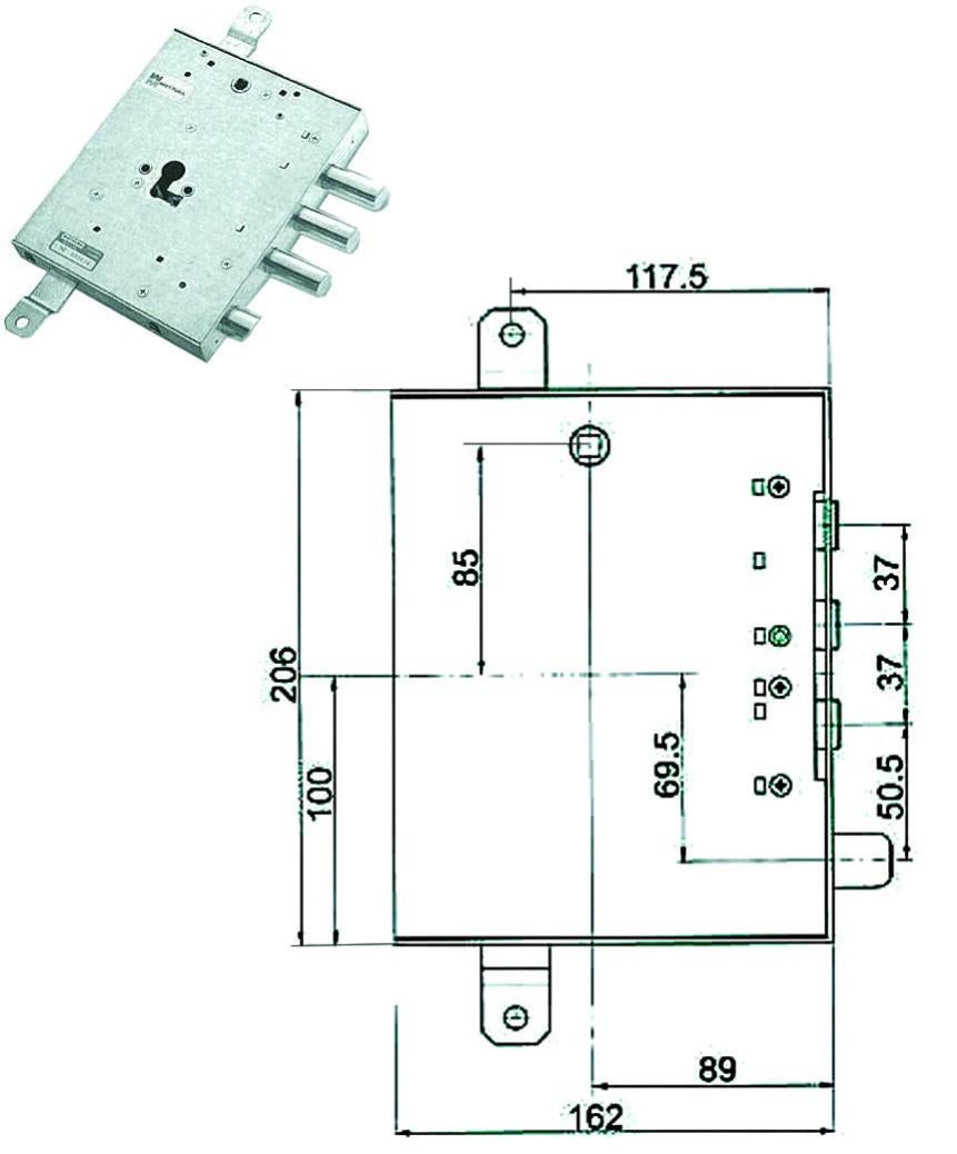 Serratura tripl. applic. scrocco cil. eu. blindate gardesa 898571grld ...