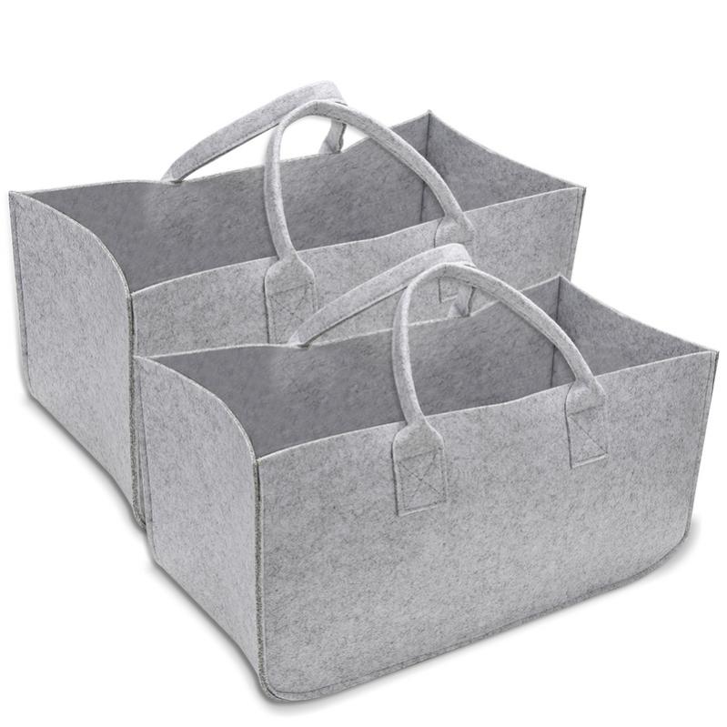 Panier à bois 2 x Sacs en feutre panier en feutre, sac à provisions Panier à bois 2 x Sacs en feutre panier en feutre, sac à provisions