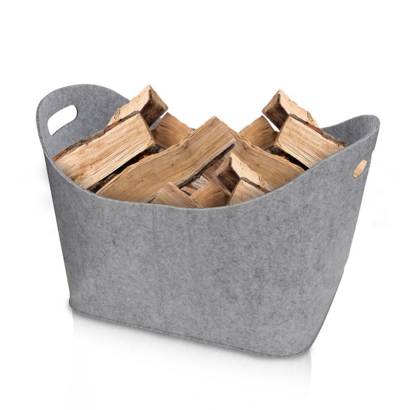 Borsa per legna da ardere in feltro, borsa per legna da ardere per
