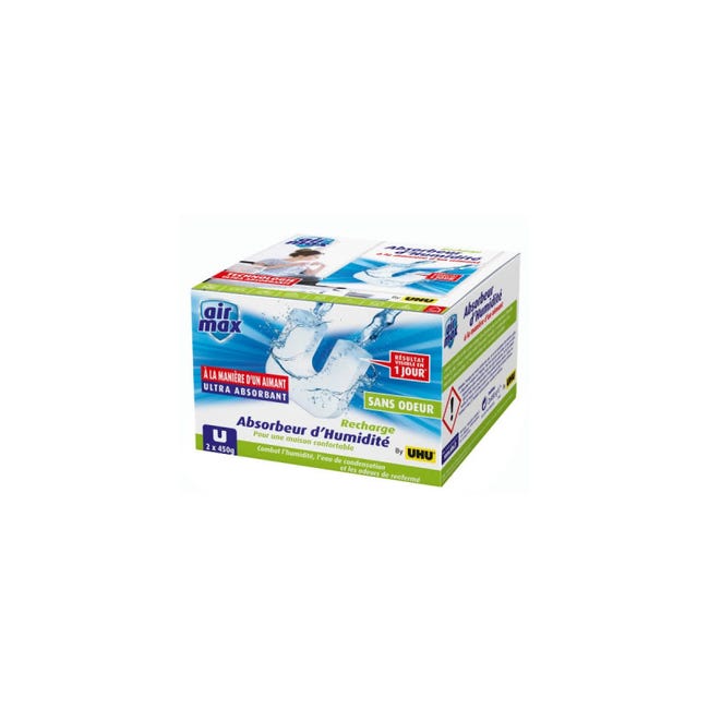 Air MAx ® 450g Absorbeur d'Humidité Ambiante + Recharge 450g Tab